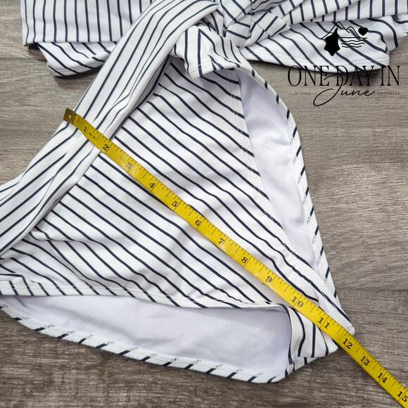 Aleumdr High Waist One Shoulder Bikini Swimsuit Size L - Picture 3 of 4